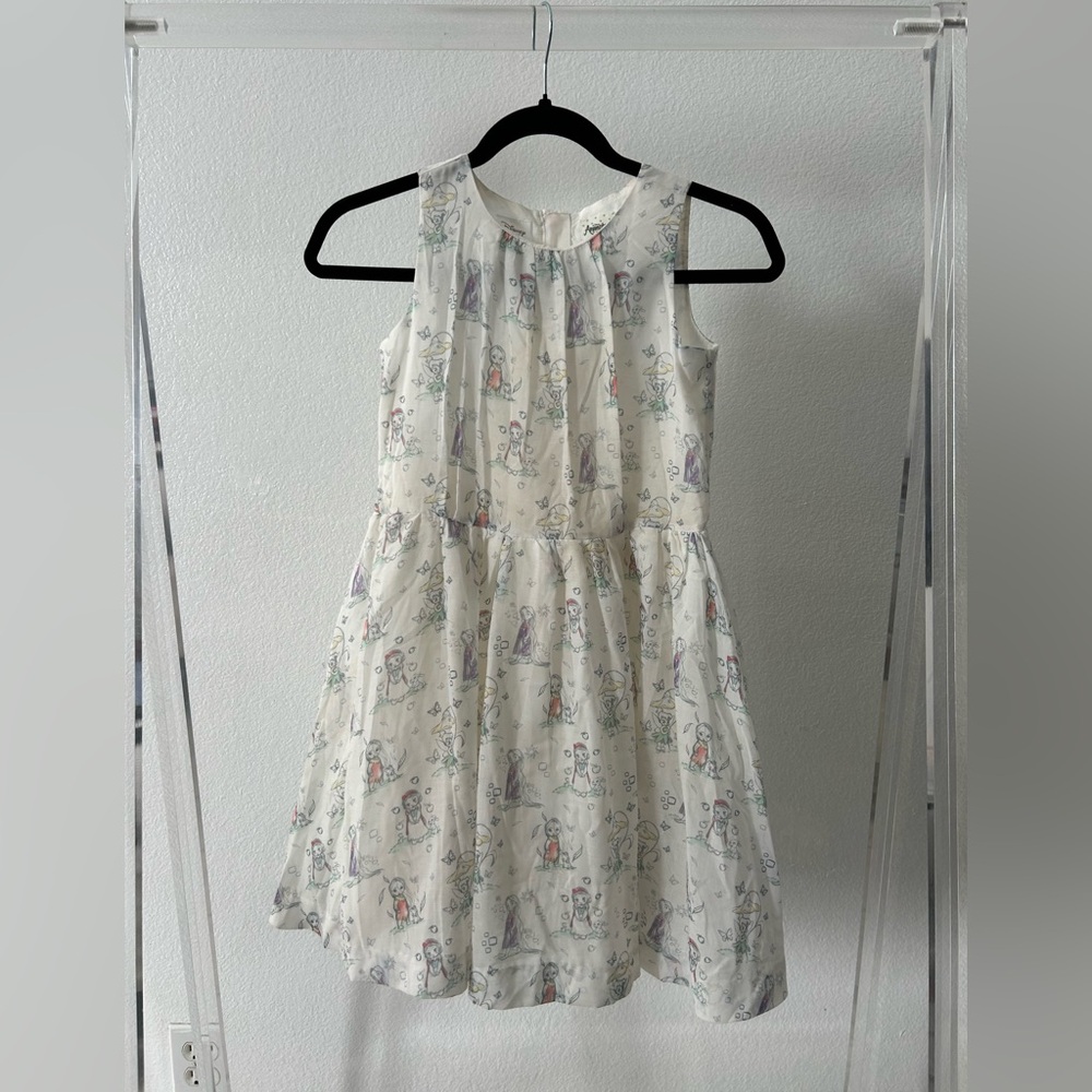 Disney White Dress with Colorful Characters